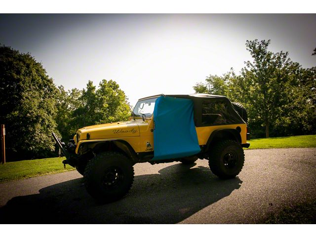 Two Door Rain Curtains; LT Blue (87-06 Jeep Wrangler YJ & TJ; 07-24 Jeep Wrangler JL 2-Door)