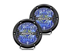 Rigid Industries 4-Inch 360-Series LED Off-Road Lights with Blue Backlight; Driving Beam (Universal; Some Adaptation May Be Required)