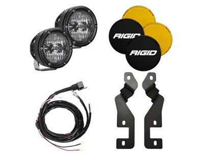 Rigid Industries 4-Inch 360-Series LED Pod Lights with A-Pillar Light Mount Brackets (21-24 Bronco Sport)