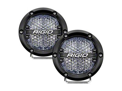 Rigid Industries 4-Inch 360-Series LED Off-Road Lights with White Backlight; Diffused (Universal; Some Adaptation May Be Required)