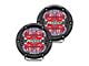 Rigid Industries 4-Inch 360-Series LED Off-Road Lights with Red Backlight; Driving Beam (Universal; Some Adaptation May Be Required)