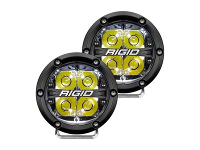 Rigid Industries 4-Inch 360-Series LED Off-Road Lights with White Backlight; Spot Beam (Universal; Some Adaptation May Be Required)