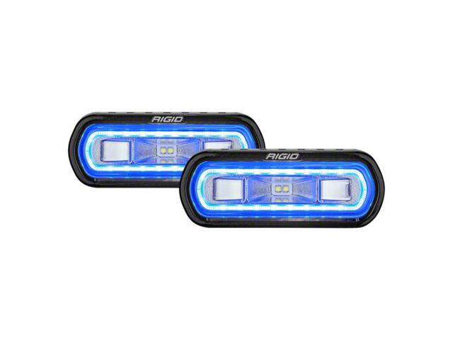 Rigid Industries SR-L Series Off-Road Spreader Flush Mount LED Pod Light with Blue Halo (Universal; Some Adaptation May Be Required)