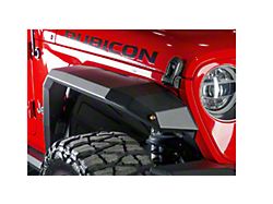 RIVAL 4x4 Aluminum Front Fender Flares; Textured Black (18-24 Jeep Wrangler JL)