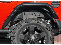 RIVAL 4x4 Aluminum Rear Inner Fender Liners; Textured Black (18-24 Jeep Wrangler JL)