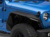 Road Armor Stealth Front Fender Flares with Switchback LED DRL; Textured Black (20-25 Jeep Gladiator JT)