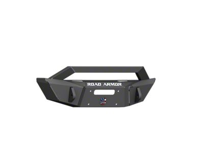 Road Armor Stealth Winch Competition Cut Front Bumper with Sheetmetal Bar Guard; Textured Black (18-24 Jeep Wrangler JL)