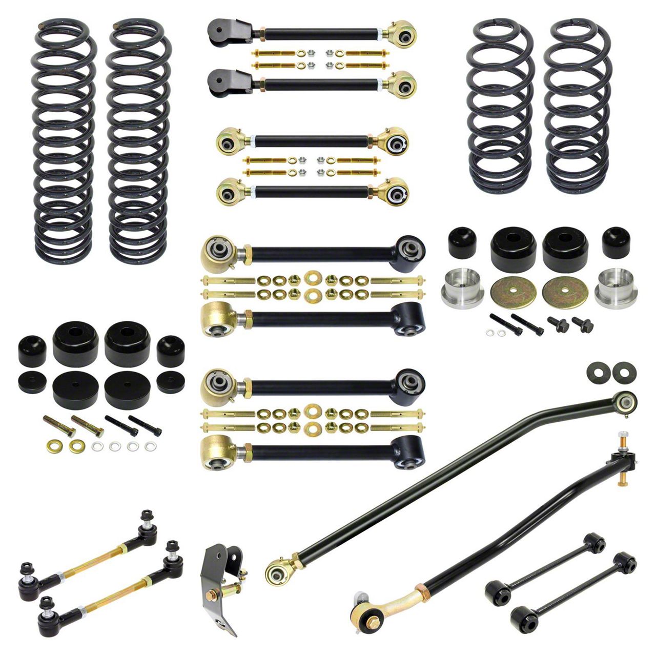 RockJock Jeep Wrangler 4-Inch Pro Edition Suspension Lift Kit RJ-TJ0001 ...