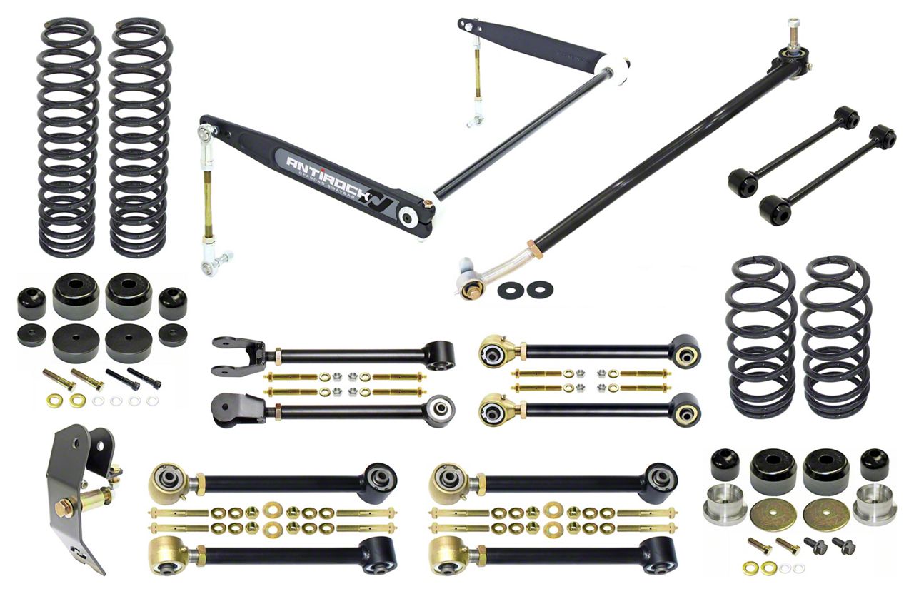 RockJock Jeep Wrangler Johnny Joint 4-Inch Suspension Lift Kit with ...