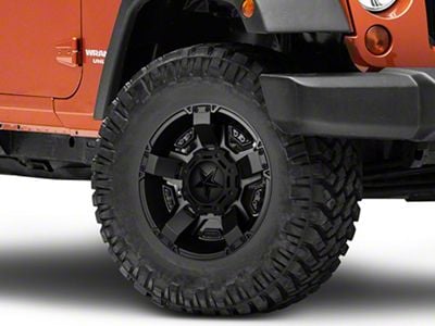 XD Rockstar II Satin Black Wheel; 17x9; -12mm Offset (07-18 Jeep Wrangler JK)