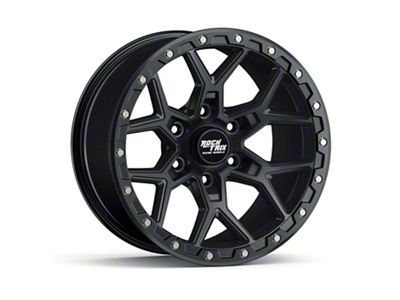 RockTrix Offroad RT107 Matte Black 6-Lug Wheel; 17x9; -12mm Offset (10-24 4Runner)