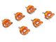 ROCKWORKX Hard Top Quick Removal D-Ring Thumb Screws; Orange (21-24 Bronco)