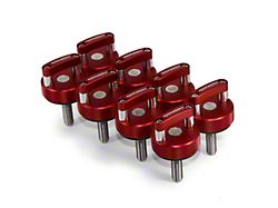 ROCKWORKX Hard Top Quick Removal D-Ring Thumb Screws; Red (21-24 Bronco)