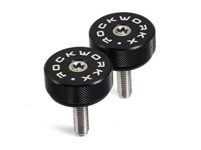 ROCKWORKX Hard Top Quick Removal Torx Thumb Screws; Black (21-25 Bronco)