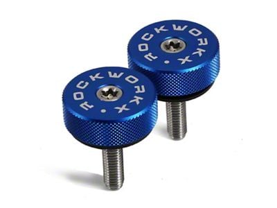 ROCKWORKX Hard Top Quick Removal Torx Thumb Screws; Blue (21-25 Bronco)