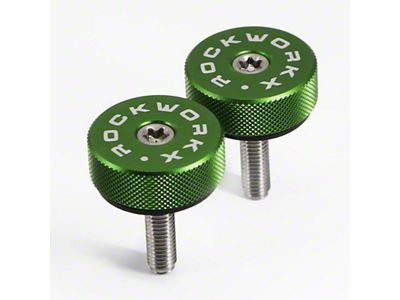 ROCKWORKX Hard Top Quick Removal Torx Thumb Screws; Green (21-25 Bronco)