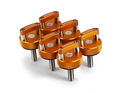 ROCKWORKX Hard Top Quick Removal D-Ring Thumb Screws; Orange (20-24 Jeep Gladiator JT)