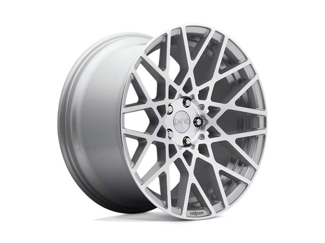 Rotiform BLQ Gloss Silver Machined Wheel; 18x8.5 (84-01 Jeep Cherokee XJ)