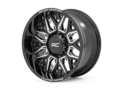 Rough Country 86 Series Gloss Black Milled 6-Lug Wheel; 20x10; -25mm Offset (04-15 Titan)