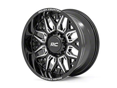 Rough Country 86 Series Gloss Black Milled 6-Lug Wheel; 22x10; -25mm Offset (04-15 Titan)