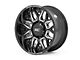 Rough Country 86 Series Gloss Black Milled 6-Lug Wheel; 22x10; -25mm Offset (04-15 Titan)