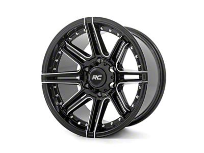 Rough Country 88 Series Gloss Black Milled 6-Lug Wheel; 22x10; -25mm Offset (04-15 Titan)