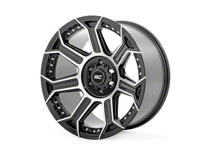 Rough Country 89 Series Black Machined Gun Metal 6-Lug Wheel; 20x10; -18mm Offset (04-15 Titan)