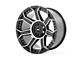 Rough Country 89 Series Black Machined Gun Metal 6-Lug Wheel; 20x10; -18mm Offset (04-15 Titan)