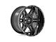 Rough Country 92 Series Gloss Black Machined 6-Lug Wheel; 20x12; -44mm Offset (04-15 Titan)