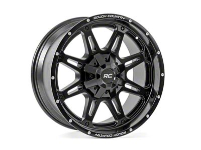 Rough Country 94 Series Matte Black Milled 6-Lug Wheel; 20x10; -18mm Offset (04-15 Titan)