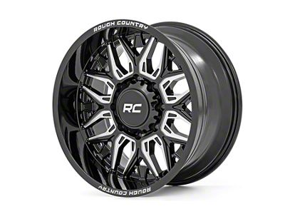 Rough Country 86 Series Gloss Black Milled 6-Lug Wheel; 20x10; -18mm Offset (04-15 Titan)