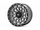 Rough Country 87 Series Simulated Beadlock Gray and Black 6-Lug Wheel; 17x8.5; 0mm Offset (05-15 Tacoma)