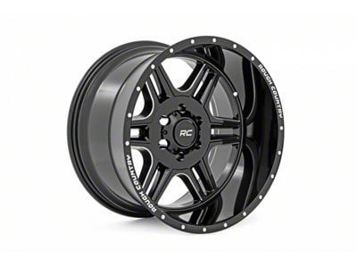 Rough Country 92 Series Gloss Black Machined 6-Lug Wheel; 18x9; 18mm Offset (05-15 Tacoma)