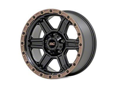 Rough Country 79 Series Semi Gloss Black with Bronze Ring 6-Lug Wheel; 18x9; 0mm Offset (10-24 4Runner)