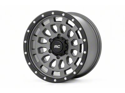 Rough Country 87 Series Simulated Beadlock Gray and Black 6-Lug Wheel; 17x8.5; 0mm Offset (10-24 4Runner)