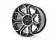 Rough Country 89 Series Black Machined Gun Metal 6-Lug Wheel; 17x9; -12mm Offset (10-24 4Runner)