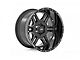 Rough Country 92 Series Gloss Black Machined 6-Lug Wheel; 18x9; 18mm Offset (10-24 4Runner)