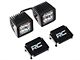 Rough Country 2-Inch Black Series LED Cube Lights with Windshield Mounting Brackets (18-24 Jeep Wrangler JL, Excluding Rubicon 392)