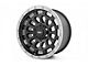 Rough Country 87 Series Simulated Beadlock Black Machined 6-Lug Wheel; 17x8.5; 0mm Offset (2024 Tacoma)