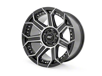 Rough Country 89 Series Black Machined Gun Metal 6-Lug Wheel; 17x9; 0mm Offset (2024 Tacoma)