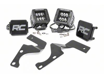 Rough Country Black Series LED Ditch Light Kit; Flood Beam (10-24 4Runner)