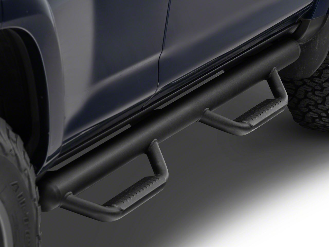 Rough Country Toyota 4-Runner Cab Length Nerf Side Step Bars; Black ...