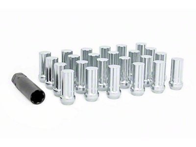 Rough Country Chrome 7-Spline Lug Nut Kit; M12 x 1.5; Set of 24 (03-24 4Runner)