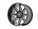 Rough Country 91 Series Gloss Black Milled 6-Lug Wheel; 20x12; -44mm Offset (10-24 4Runner)