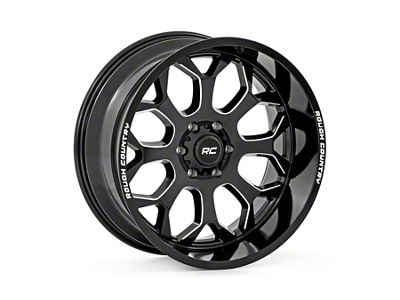 Rough Country 96 Series Gloss Black Milled 6-Lug Wheel; 20x10; -25mm Offset (10-24 4Runner)