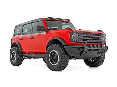 Rough Country 2-Inch Lift Build Package with 87 Series Black Wheels and 35x12.50R17 M/T Tires (21-25 Bronco w/o Sasquatch Package, Excluding Badlands, First Edition, Raptor & Wildtrack)