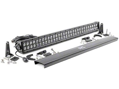 Rough Country 30-Inch Black Series Dual Row LED Light Bar; Flood/Spot Combo Beam (Universal; Some Adaptation May Be Required)