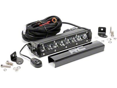 Rough Country 8-Inch Chrome Series Single Row LED Light Bar; Spot Beam (Universal; Some Adaptation May Be Required)