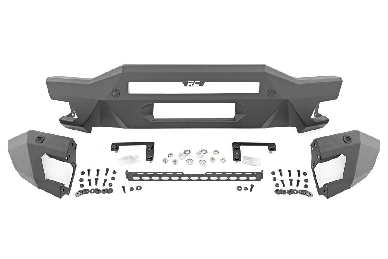 Rough Country Bronco Full Width Front Bumper with 20-Inch Black Series ...