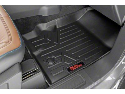 Rough Country Heavy Duty Front Floor Mats; Black (21-24 Bronco 4-Door)